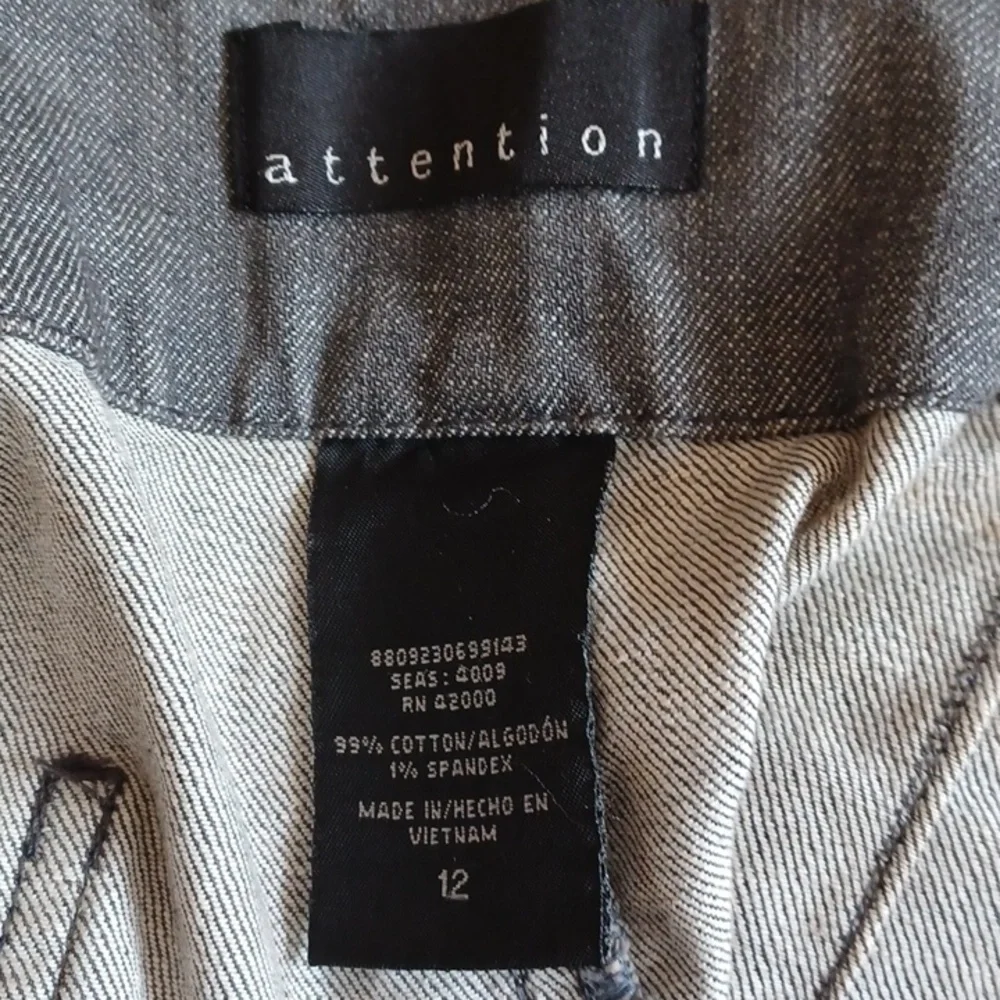 Attention pencil skirt, gray denim, sz 12